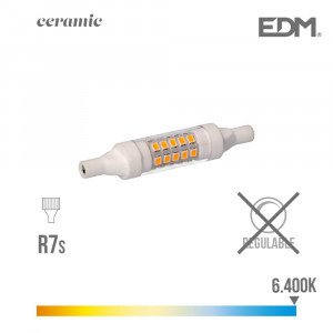 Lámpara led lineal SMD  5,5W 78 mm R7S 230V  3200K  EDM