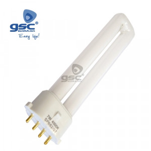 Lámpara bajo consumo PL 7W 2G7 4200K luz blanca 230V gsc 